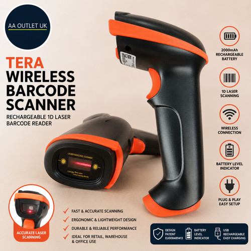 Tera barcode scanner wireless - tera,